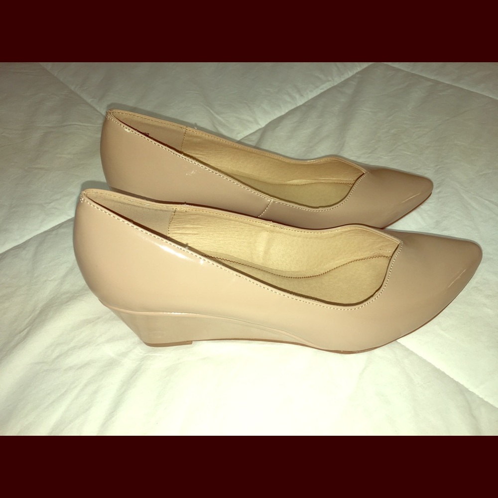 Nude Wedge Heels, 8.5
